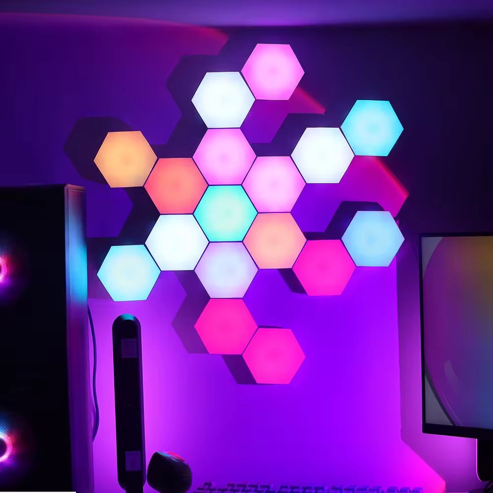 Hexagon LED Lights - 6 Pieces